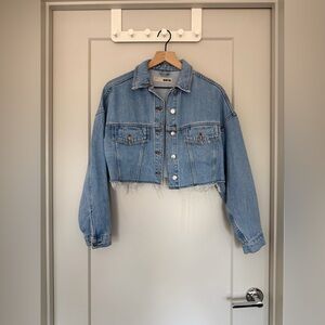 Topshop Cropped Denim Jacket